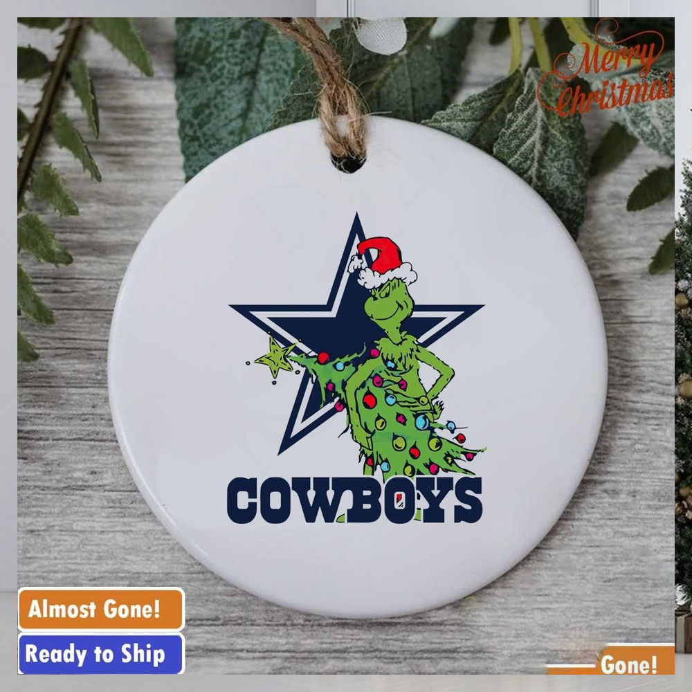 Dallas Cowboys Grinch Christmas tree ornament Dallas Cowboys Grinch Christmas tree ornament