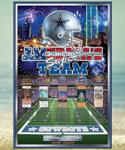 Dallas Cowboys History Of Victory Time Super Bowl Champs Poster