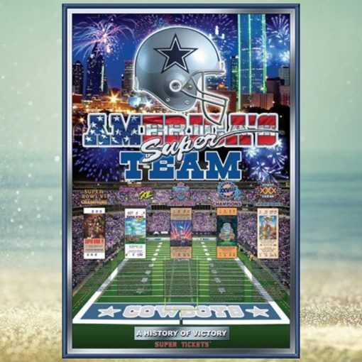 Dallas Cowboys History Of Victory Time Super Bowl Champs Poster