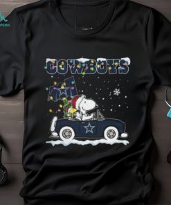 Dallas Cowboys Peanuts Snoopy Car Cartoon Sports Christmas Unisex T Shirt