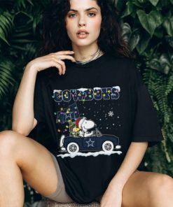 Dallas Cowboys Peanuts Snoopy Car Cartoon Sports Christmas Unisex T Shirt