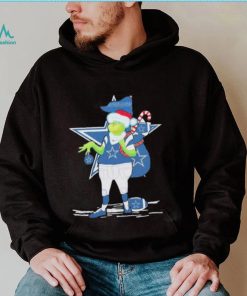 Dallas Cowboys Santa Grinch with gift bag Christmas shirt