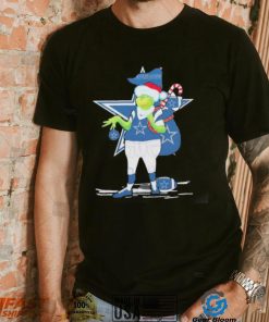 Dallas Cowboys Santa Grinch with gift bag Christmas shirt