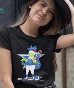Dallas Cowboys Santa Grinch with gift bag Christmas shirt