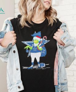 Dallas Cowboys Santa Grinch with gift bag Christmas shirt