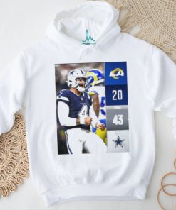 Dallas Cowboys Wins 43 20 Los Angeles Rams 2023 Nfl Gameday Final Score poster shirt