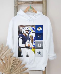Dallas Cowboys Wins 43 20 Los Angeles Rams 2023 Nfl Gameday Final Score poster shirt