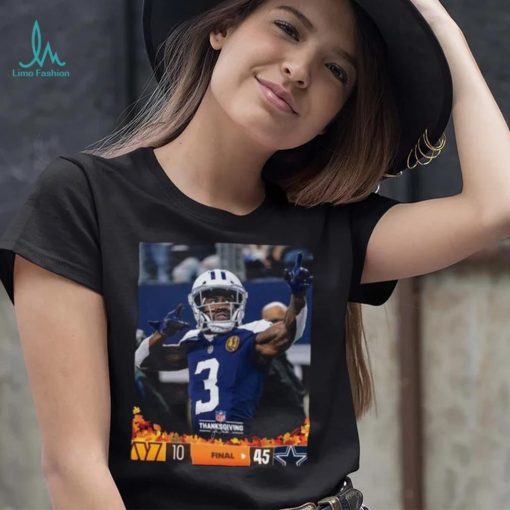 Dallas Cowboys Wins 45 10 Commanders 2023 NFL Thanksgivings Final Score Shirt