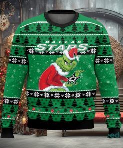 Dallas Stars Grinch AOP Ugly Christmas Sweater Christmas Gift For Men And Women