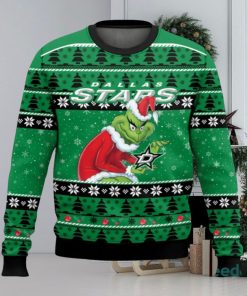 Dallas Stars Grinch AOP Ugly Christmas Sweater Christmas Gift For Men And Women