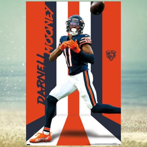 Darnell Mooney Superstar Chicago Bears Official Nfl Football Action Poster