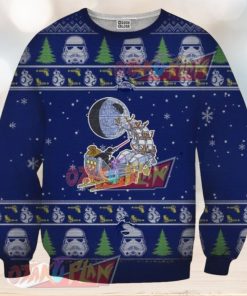 Darth Vader Santa Christmas Navy Ugly Sweater