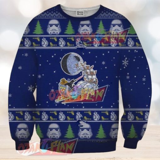 Darth Vader Santa Christmas Navy Ugly Sweater