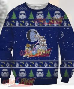 Darth Vader Santa Christmas Navy Ugly Sweater