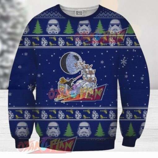 Darth Vader Santa Christmas Navy Ugly Sweater