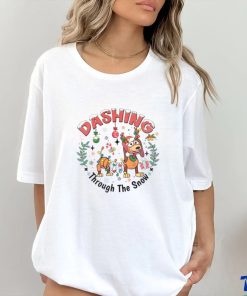 Dashing Through The Snow Slinky Dog Disney shirt