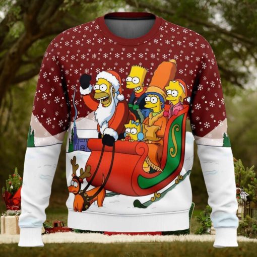 Dashing Through the Snow The Simpsons Ugly Christmas Sweater