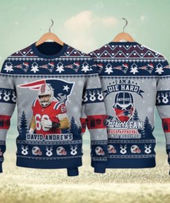 David Andrews New England Patriots I Am A Die Hard Patriots Fan NFL Christmas Ugly Sweater