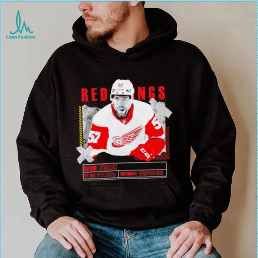 David Perron number 57 Detroit Red Wings ice hockey player pose paper gift shirt