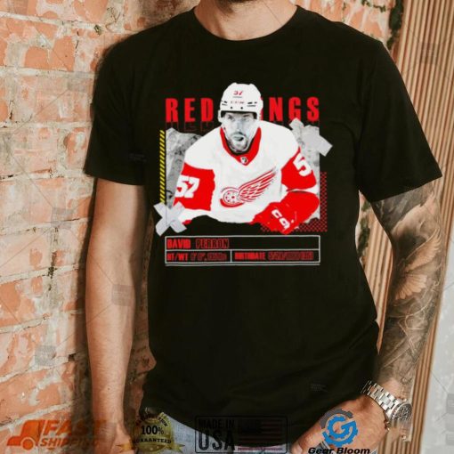 David Perron number 57 Detroit Red Wings ice hockey player pose paper gift shirt