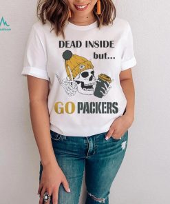 Dead Inside But go Packers Green Bay Packers Skeleton Logo shirt