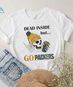 Dead Inside But go Packers Green Bay Packers Skeleton Logo shirt