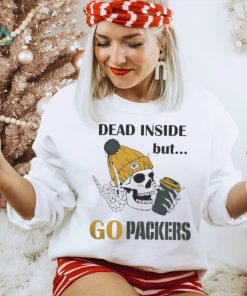 Dead Inside But go Packers Green Bay Packers Skeleton Logo shirt