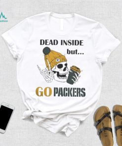 Dead Inside But go Packers Green Bay Packers Skeleton Logo shirt