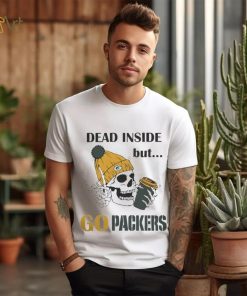 Dead Inside But go Packers Green Bay Packers Skeleton Logo shirt