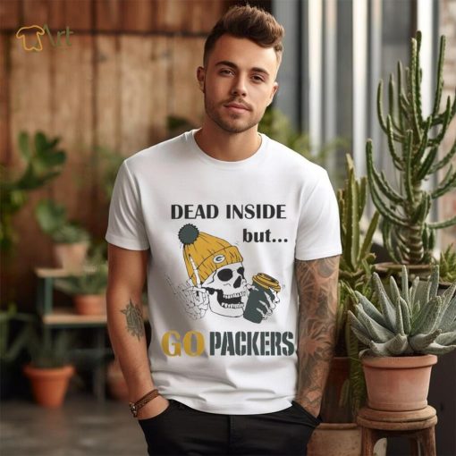 Dead Inside But go Packers Green Bay Packers Skeleton Logo shirt