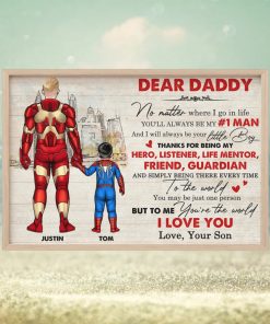 Dear Daddy, Mommy, To Me You Are The World Personalized Canvas Print