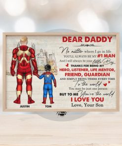 Dear Daddy, Mommy, To Me You Are The World Personalized Canvas Print