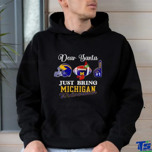 Dear Santa just bring Michigan Wolverines on top Christmas shirt