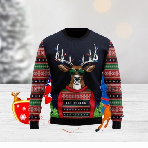 Deer Let It Glow Ugly Christmas Sweaters Impressive Gift For Men And Women