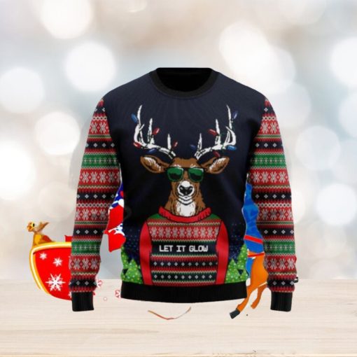 Deer Let It Glow Ugly Christmas Sweaters Impressive Gift For Men And Women