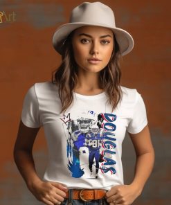 Demario Douglas number 81 New England Patriots football player pose poster shirt