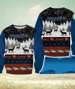 Denver Broncos Christmas Reindeer Trending All Over Print 3D Sweater For Fans Gift Christmas