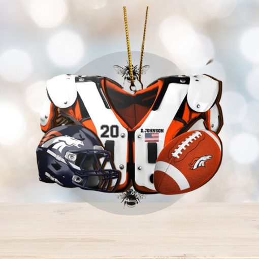 Denver Broncos NFL Sport Ornament Custom Your Name And Number