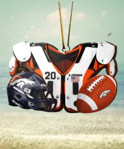 Denver Broncos NFL Sport Ornament Custom Your Name And Number