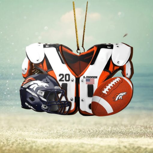 Denver Broncos NFL Sport Ornament Custom Your Name And Number