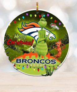 Denver Broncos Nfl Funny Grinch Christmas Ornaments