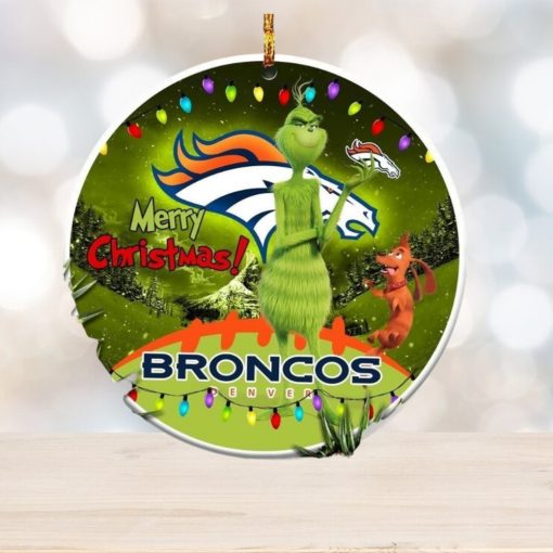 Denver Broncos Nfl Funny Grinch Christmas Ornaments