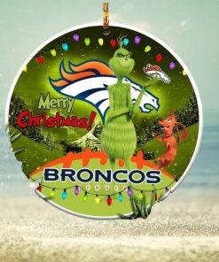 Denver Broncos Nfl Funny Grinch Christmas Ornaments