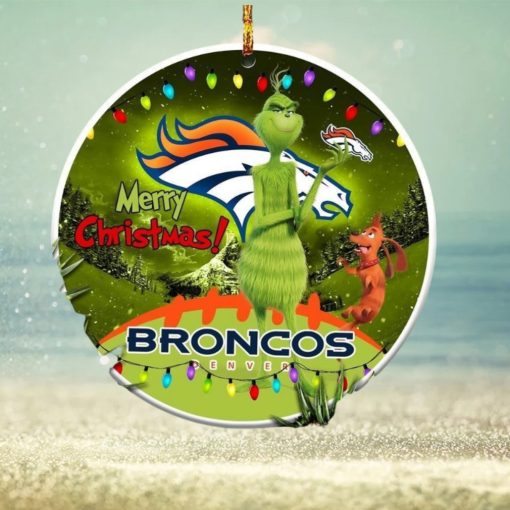 Denver Broncos Nfl Funny Grinch Christmas Ornaments