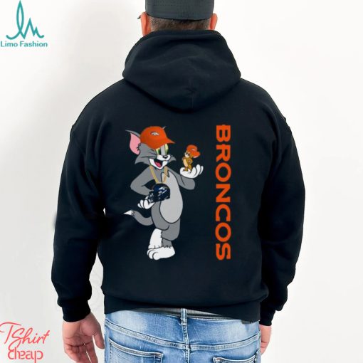 Denver Broncos T Shirt Print Tom And Jerry Nfl Tom And Jerry Tshirt For Fans