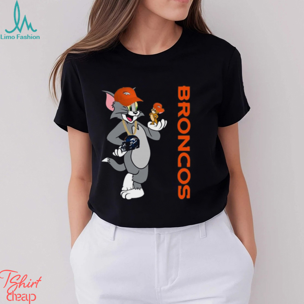Denver Broncos T Shirt Print Tom And Jerry Nfl Tom And Jerry Tshirt For Fans Denver Broncos T Shirt Print Tom And Jerry Nfl Tom And Jerry Tshirt For Fans
