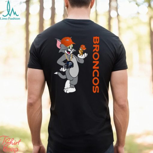 Denver Broncos T Shirt Print Tom And Jerry Nfl Tom And Jerry Tshirt For Fans