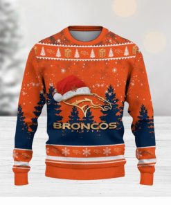 Denver Broncos Ugly Christmas Sweater Tree Santa Hat Car For Fans Gift Familys Holidays