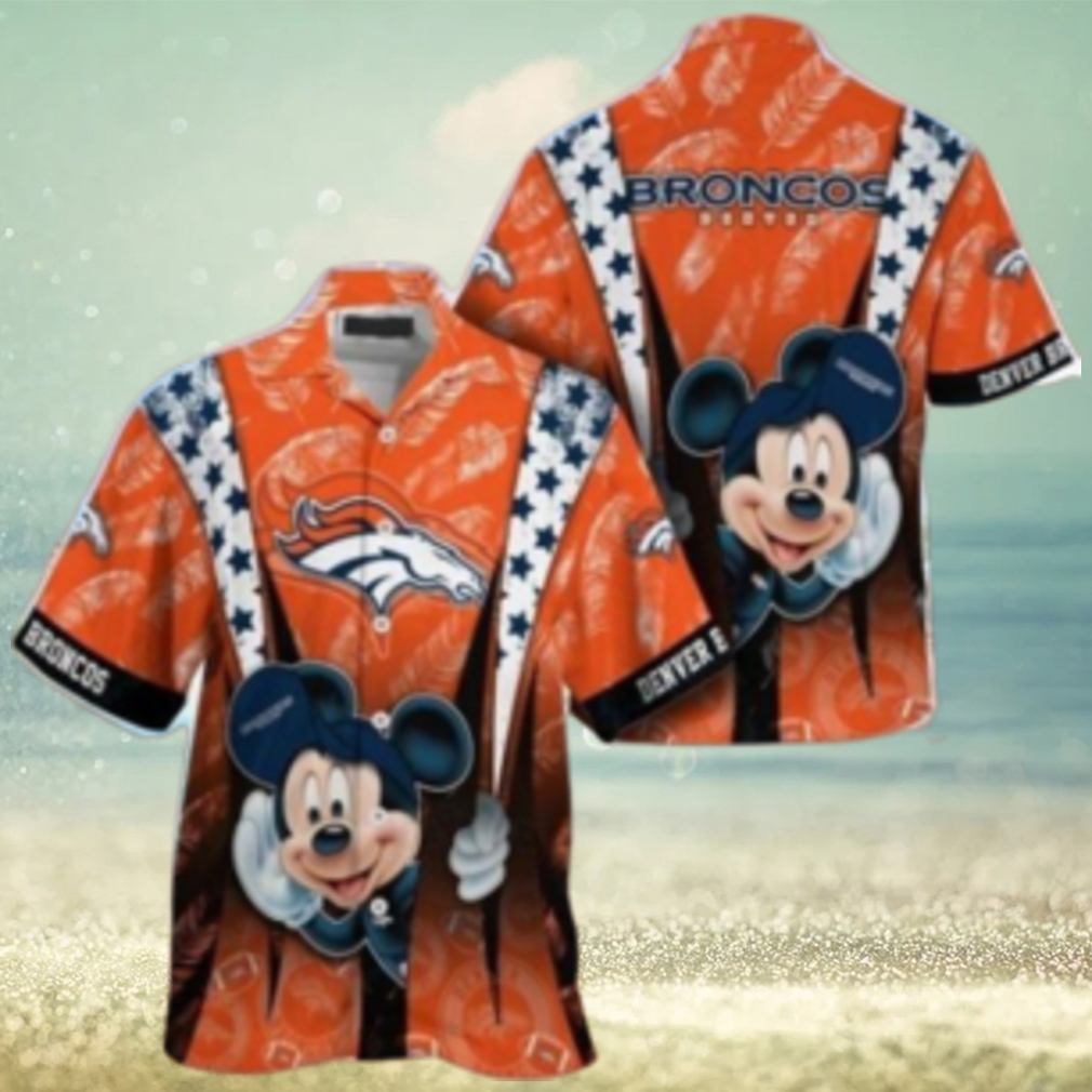 Denver Broncos nfl mickey mouse Hawaiian Shirt custom for fan Denver Broncos nfl mickey mouse Hawaiian Shirt custom for fan