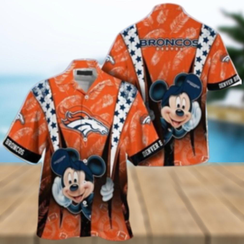 Denver Broncos nfl mickey mouse Hawaiian Shirt custom for fan Denver Broncos nfl mickey mouse Hawaiian Shirt custom for fan
